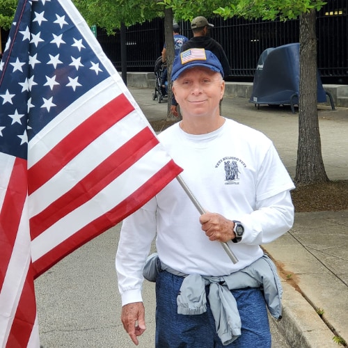 vets helping vets greenville county sc vets holding American flag