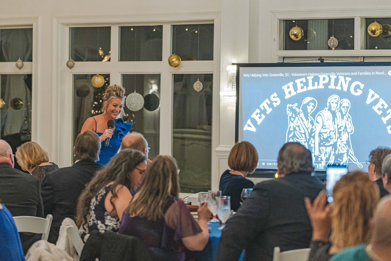 a room of people at one of the Vets Helping Vets Gala's.