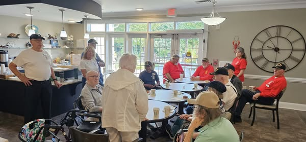 a room of senior citizens